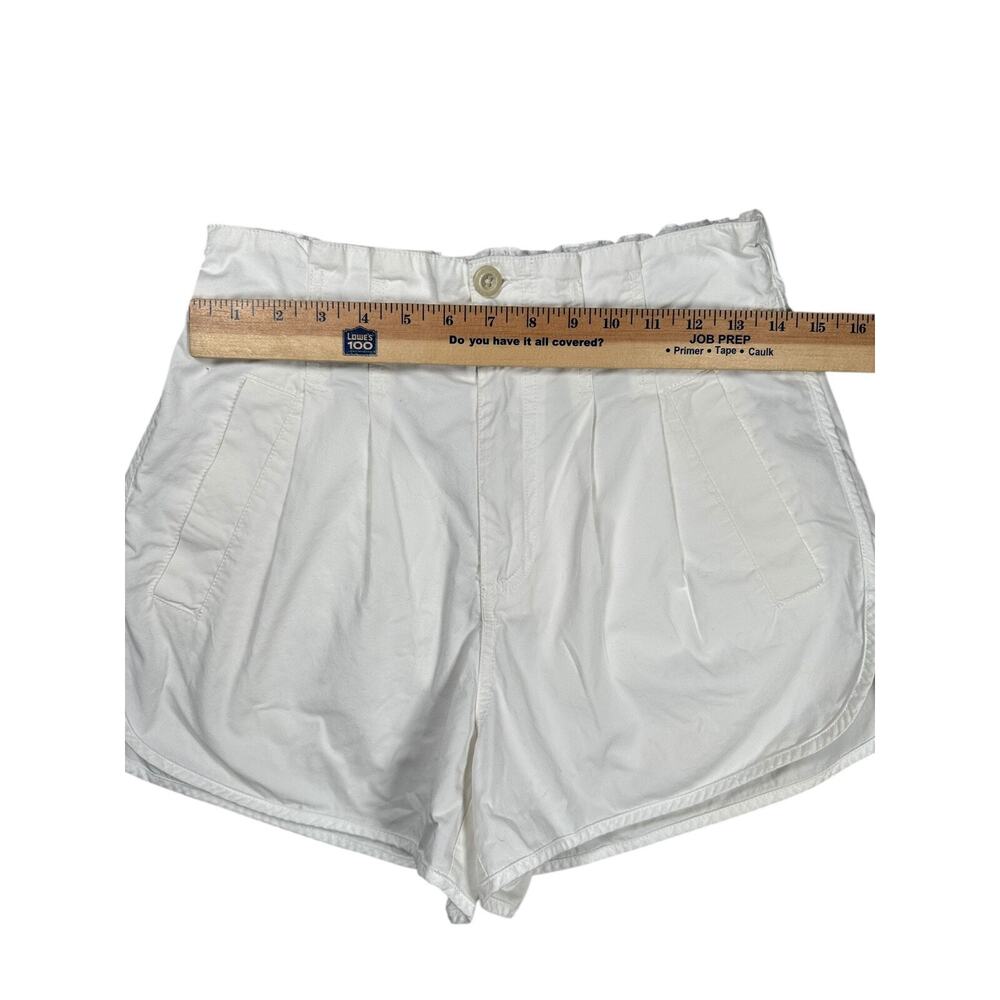 Free People Pleated Shorty Pull On Shorts Womens S White High Waisted Cotton - Picture 4 of 8